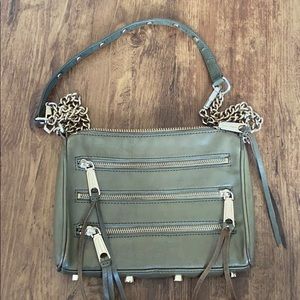Green Rebecca Minkoff 5 Zipper crossbody